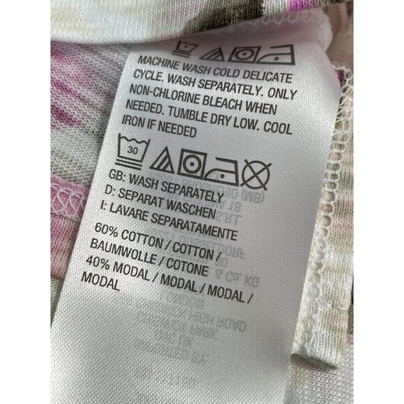 Belle by Kim Gravel Slub Knit Safari Short Sleeve T Shirt Womens XXS Lilac NEW - Picture 4 of 6